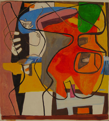 Le Corbusier (18871965) Wandgemälde in der Villa La Roche in Rom