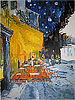 Vincent Van Gogh (1853-1890) - Terrasse du caf le soir, Place du Forum Arles - am 5. Tag